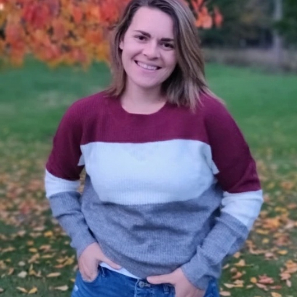 Color Block Crop Sweater
